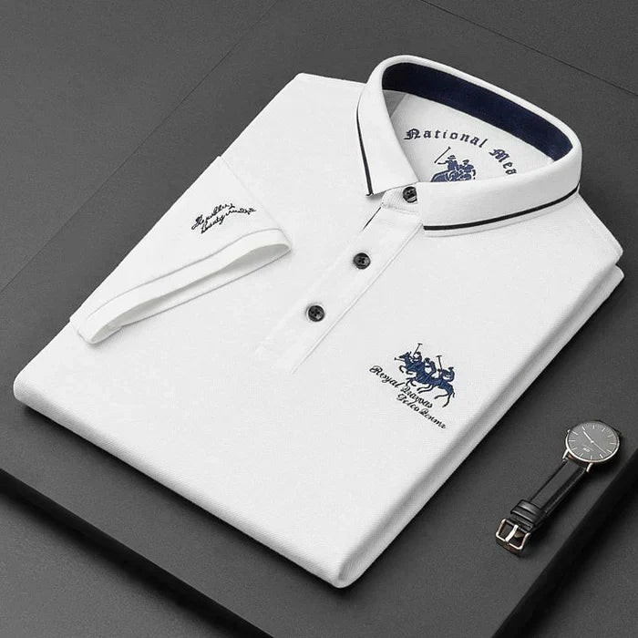 Klassiek herenpoloshirt met korte mouwen en kraag