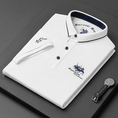 Klassiek herenpoloshirt met korte mouwen en kraag