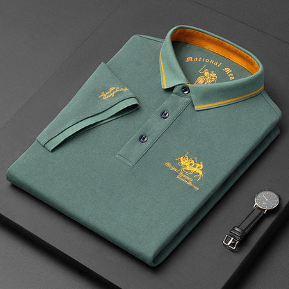 Klassiek herenpoloshirt met korte mouwen en kraag