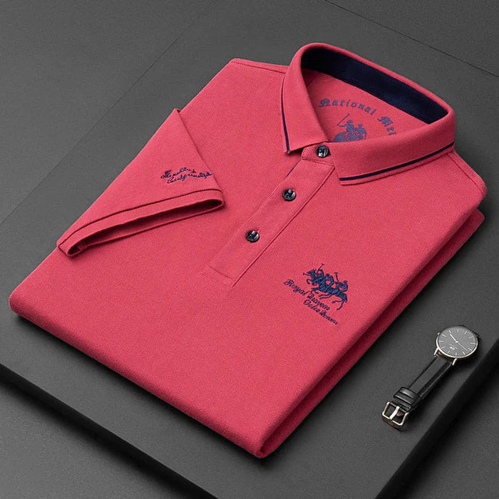 Klassiek herenpoloshirt met korte mouwen en kraag