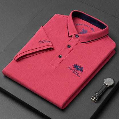 Klassiek herenpoloshirt met korte mouwen en kraag