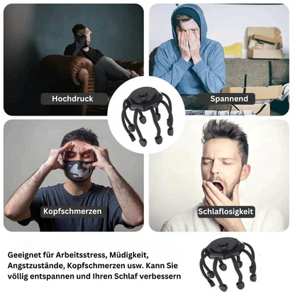 HoofdZorg RelaxPro – Draagbaar Hoofdhuidmassageapparaat voor Stressvermindering en Haargroei