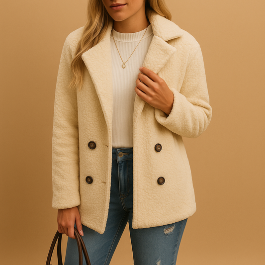 Liora Korte Winterjas voor Dames – Getailleerd en Elegant