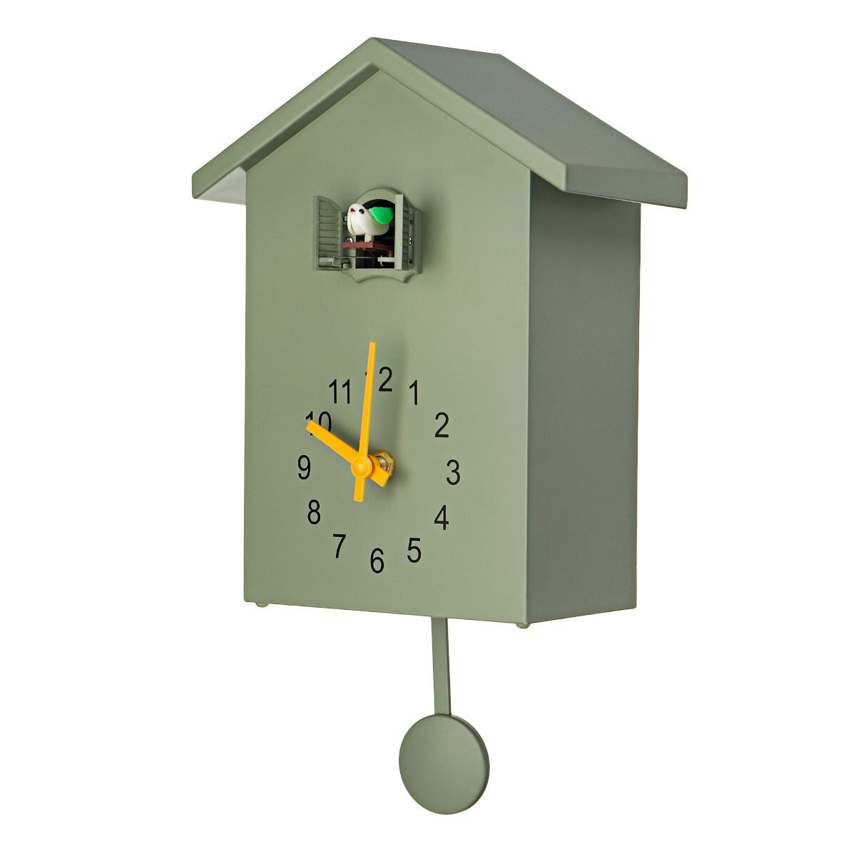 Vogelhuisje Wandklok – Klassiek Design in Blauw, Wit of Groen