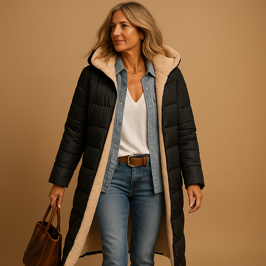 Lange Dames Winterjas – Elegante en Warme Jas voor Stijlvolle Dagen