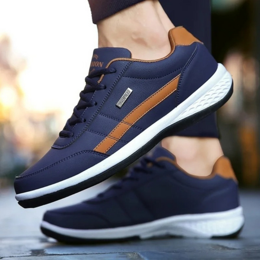 Orthopedische Leren Herenschoenen met Antislipzool – De ComfortStap Veterschoen