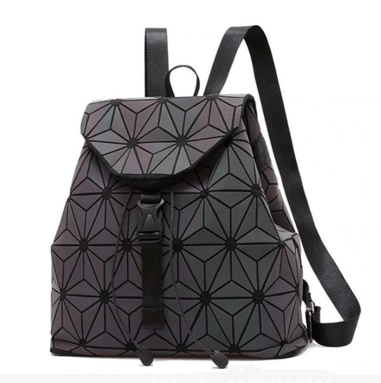 Reflecterende Geometrische Rugzak met Kleurwisseling - Dynamisch Design