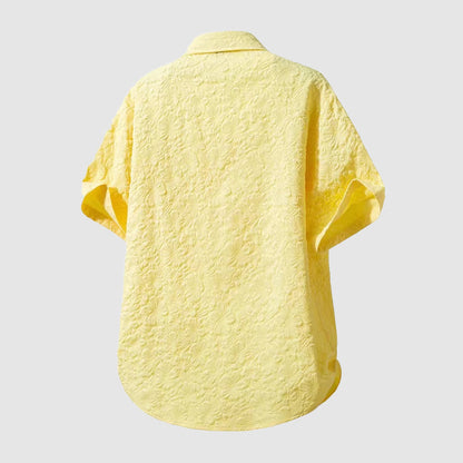 Linnen Casual Overhemd Korte Mouwen Regular Fit met Borstzak