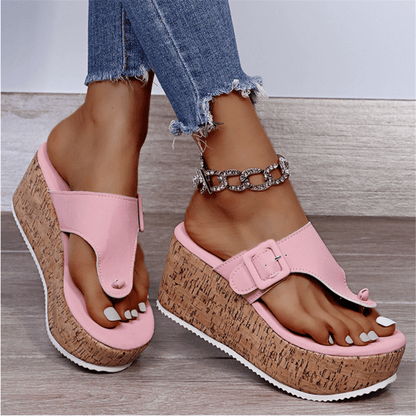 Avelina verhoogde orthopedische sandalen – Comfort en houdingcorrectie met stijl