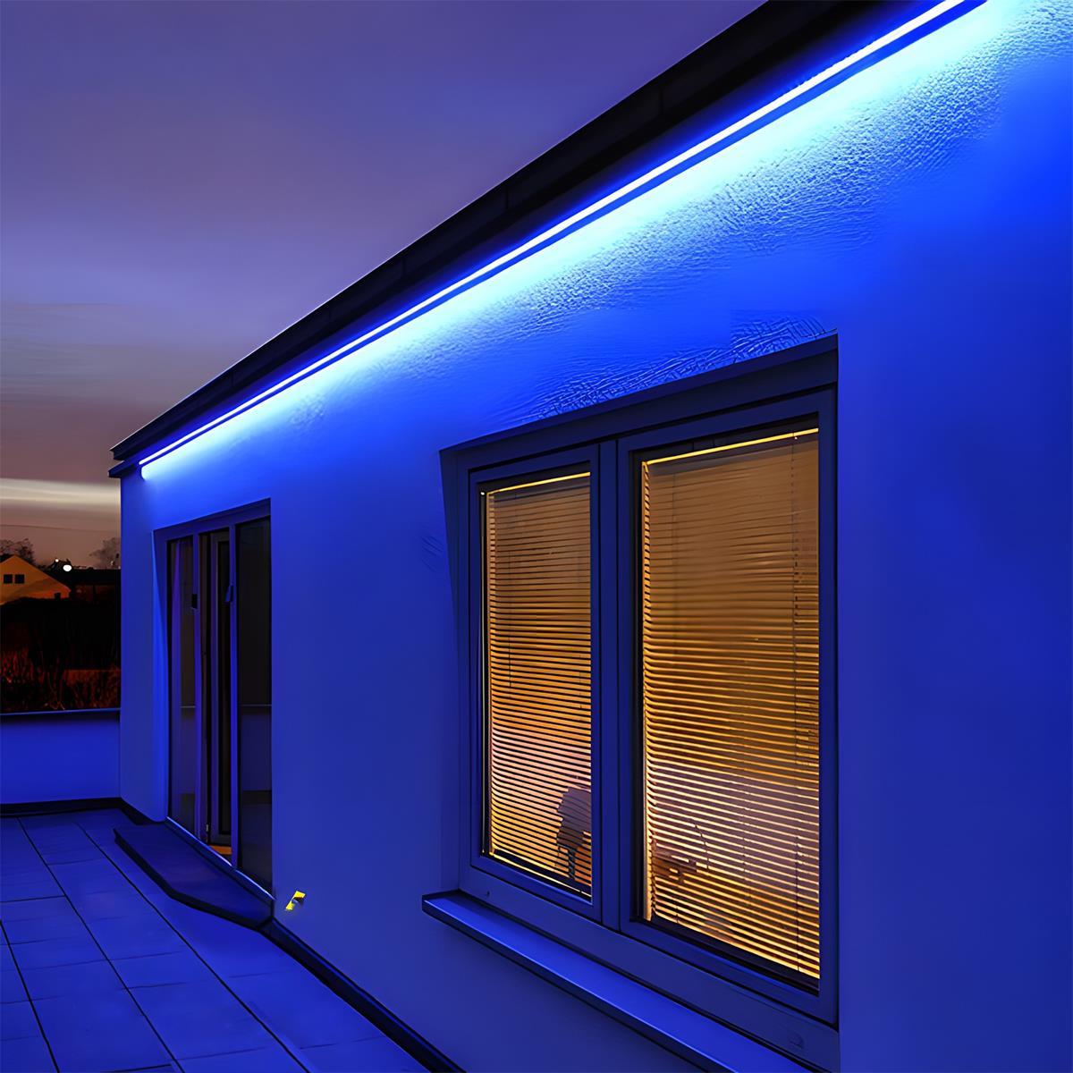 Inbouw LED Wandwasher RGB Dimbaar 100cm Aluminium Waterdicht IP65 24V