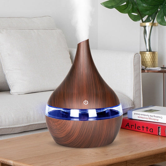 HoutMist Aroma Luchtbevochtiger – 500 ml met LED Sfeerverlichting