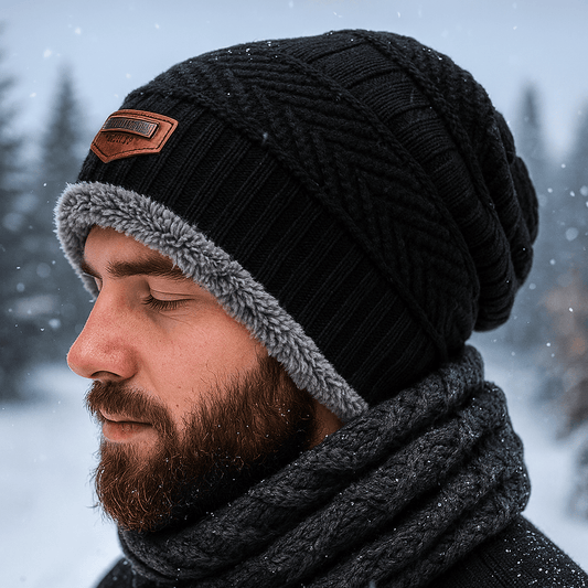 Gebreide Wintermuts met Zachte Bontvoering voor Koude Dagen