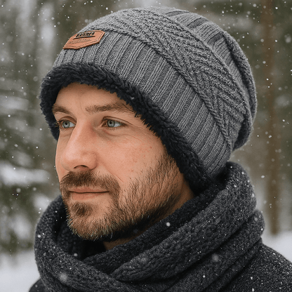Gebreide Wintermuts met Zachte Bontvoering voor Koude Dagen