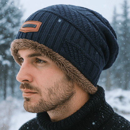 Gebreide Wintermuts met Zachte Bontvoering voor Koude Dagen