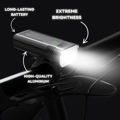 Premium LED Fietskoplamp 5000 Lumen met USB-C Oplaadbare Accu
