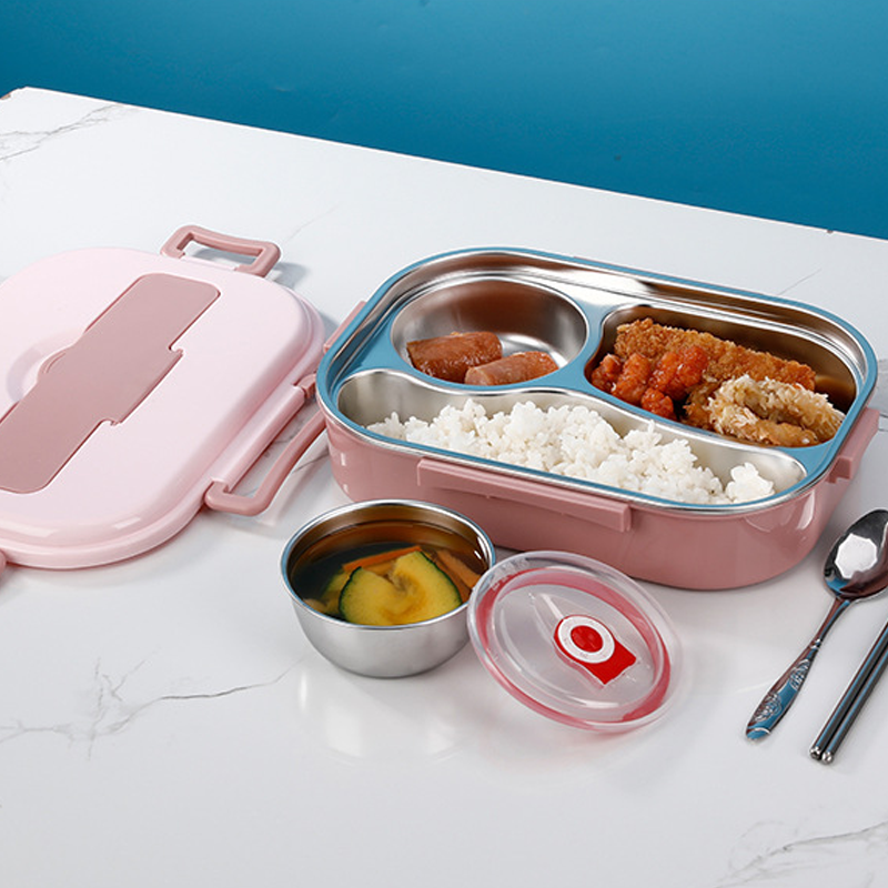 Roestvrij stalen lunchbox met vakindeling - Thermisch geïsoleerd