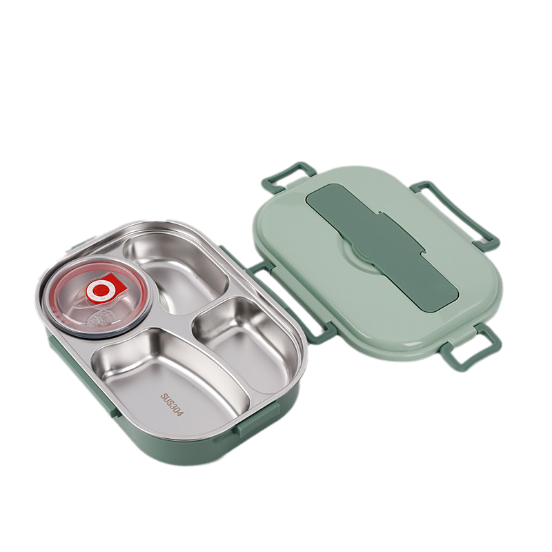 Roestvrij stalen lunchbox met vakindeling - Thermisch geïsoleerd