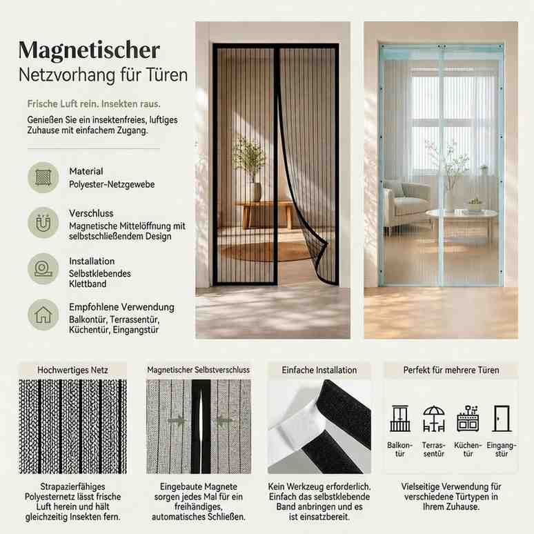FreshGuard Magnetisch Hor Gordijn Voor Deuren