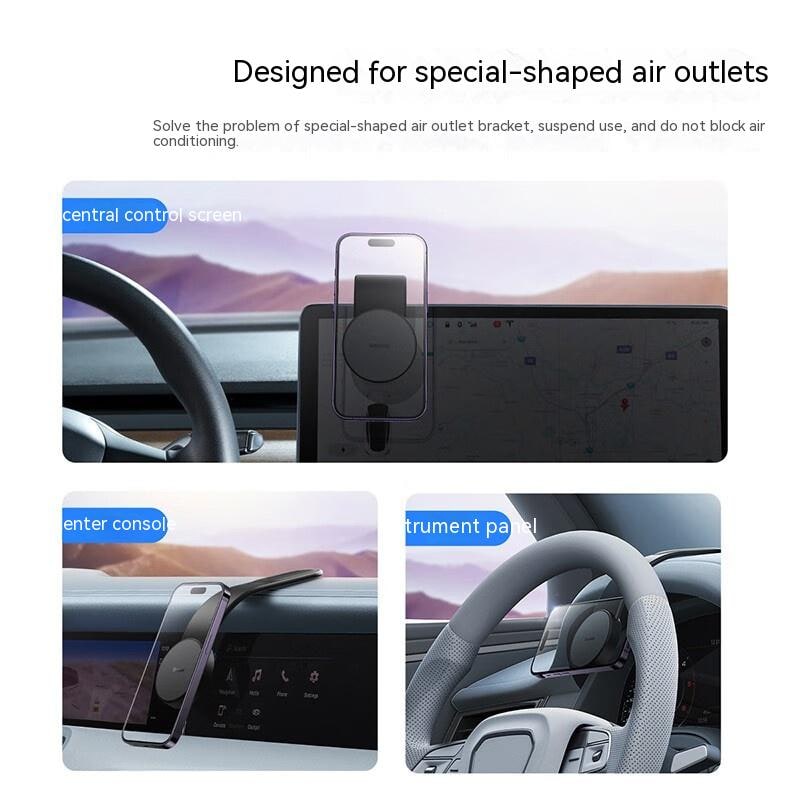 CO2 Buigbare Magnetische Auto Telefoonhouder met Verstelbare Dashboard Bevestiging