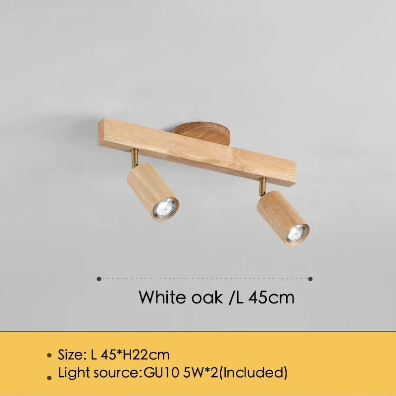 Houten LED Plafondspot - Moderne Verlichting voor Keuken en Slaapkamer
