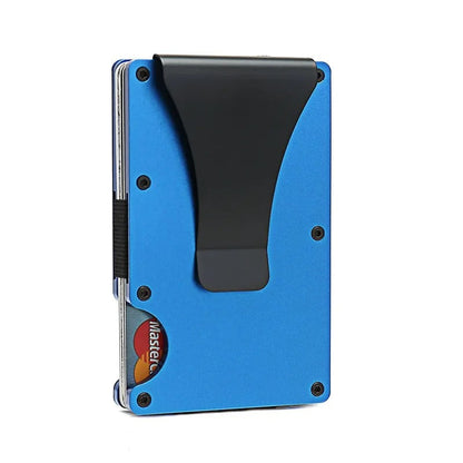Titan Matte Kobalt Kaarthouder – Slank & stijlvol RFID-portemonnee voor heren & dames