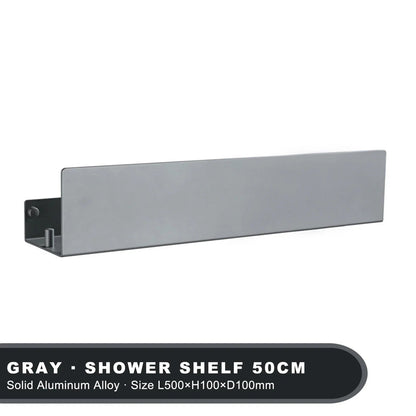 Aluminium Wandplank Badkamer - Moderne Organizer met Schroefbevestiging