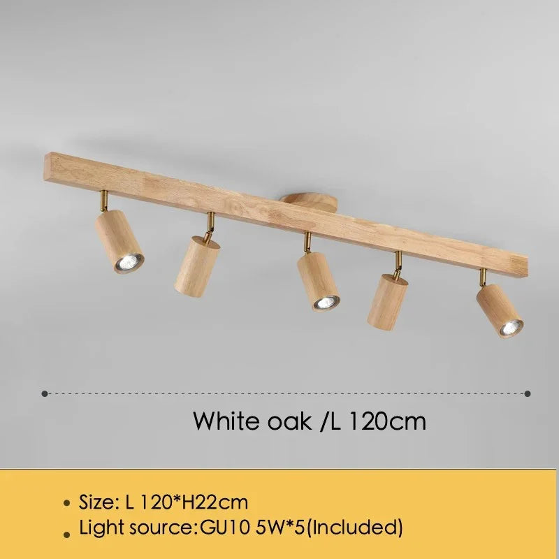 Houten LED Plafondspot - Moderne Verlichting voor Keuken en Slaapkamer
