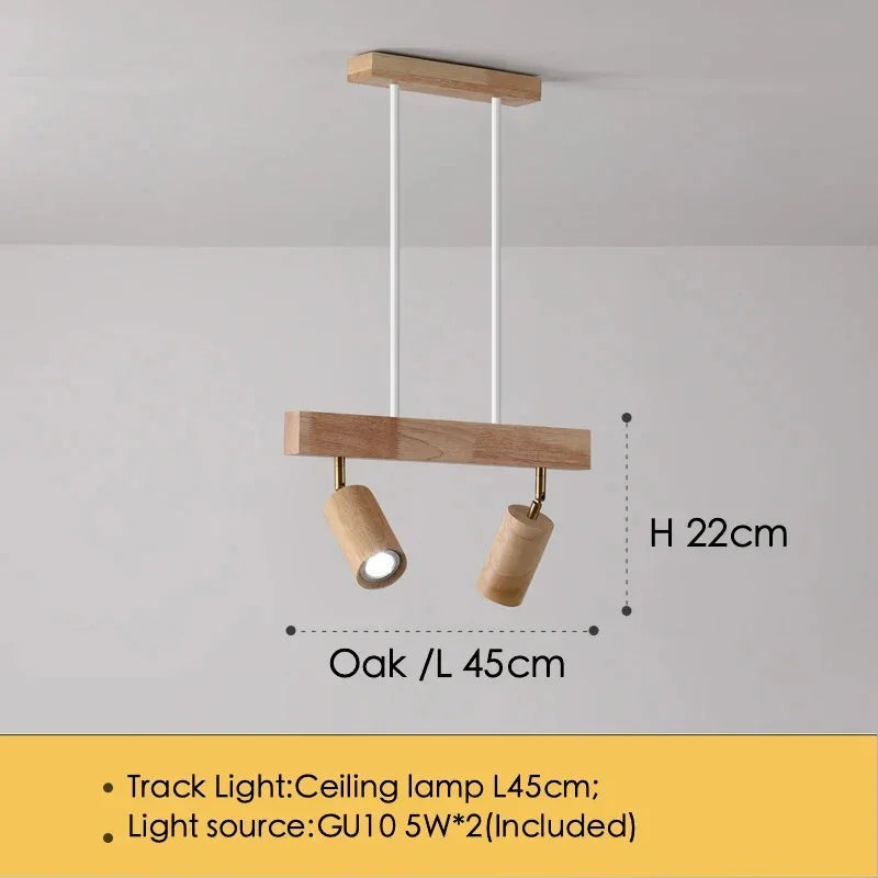 Houten LED Plafondspot - Moderne Verlichting voor Keuken en Slaapkamer