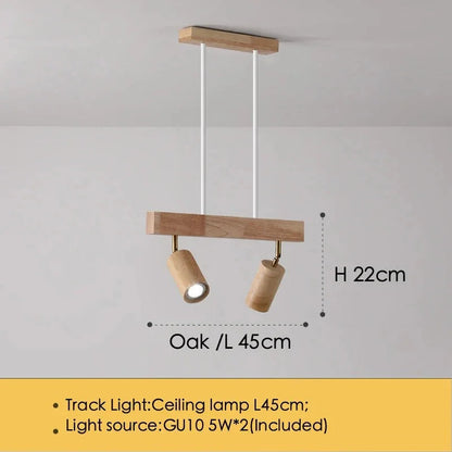 Houten LED Plafondspot - Moderne Verlichting voor Keuken en Slaapkamer