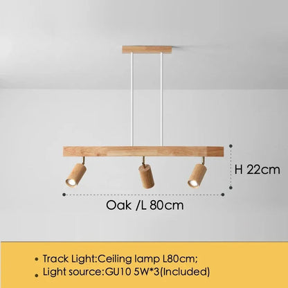 Houten LED Plafondspot - Moderne Verlichting voor Keuken en Slaapkamer