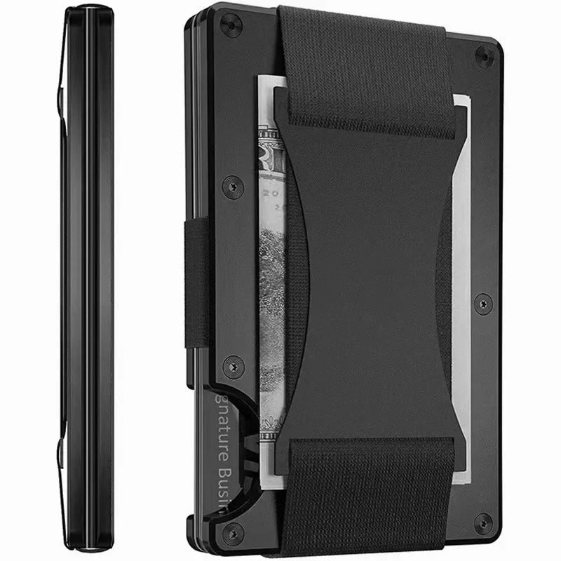 Titan Matte Kobalt Kaarthouder – Slank & stijlvol RFID-portemonnee voor heren & dames