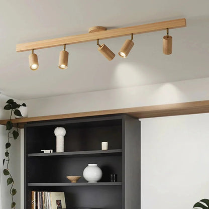 Houten LED Plafondspot - Moderne Verlichting voor Keuken en Slaapkamer