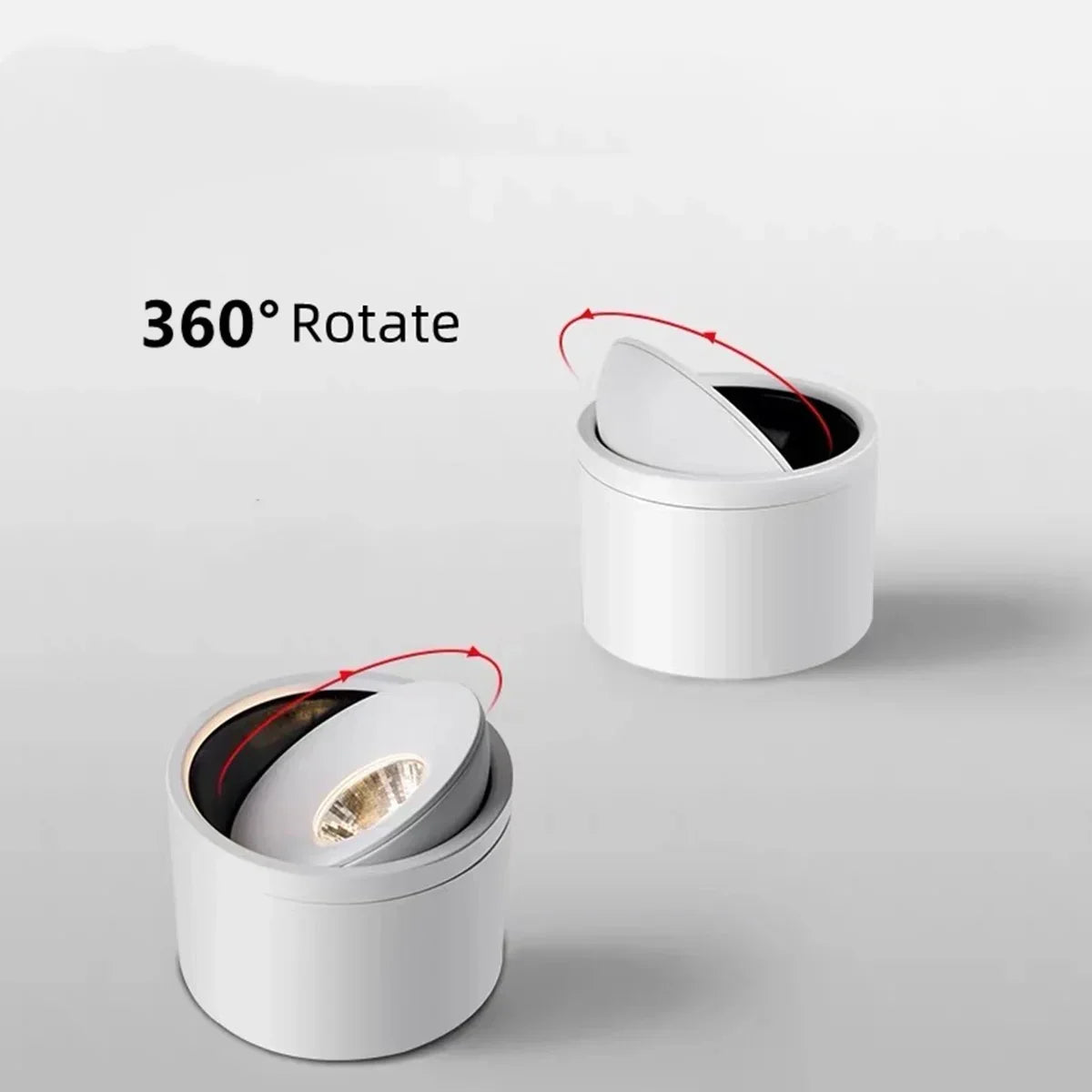 Instelbare LED Opbouwspot - 9W tot 24W, 360° Draaibaar