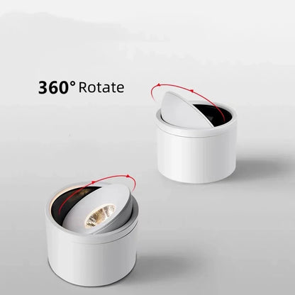 Instelbare LED Opbouwspot - 9W tot 24W, 360° Draaibaar
