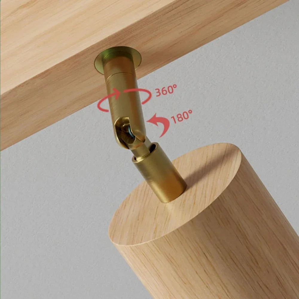 Houten LED Plafondspot - Moderne Verlichting voor Keuken en Slaapkamer