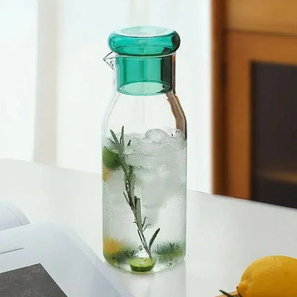 Nachtkaraf met Glasdeksel - Elegante Waterkaraf Set