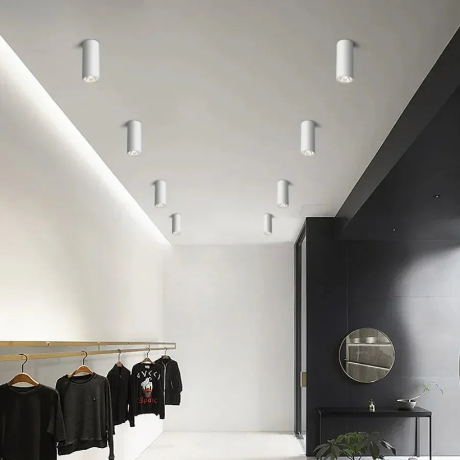 Cilindervormige LED Opbouwspot - Dimbaar Aluminium Design