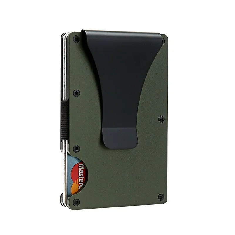 Titan Matte Kobalt Kaarthouder – Slank & stijlvol RFID-portemonnee voor heren & dames