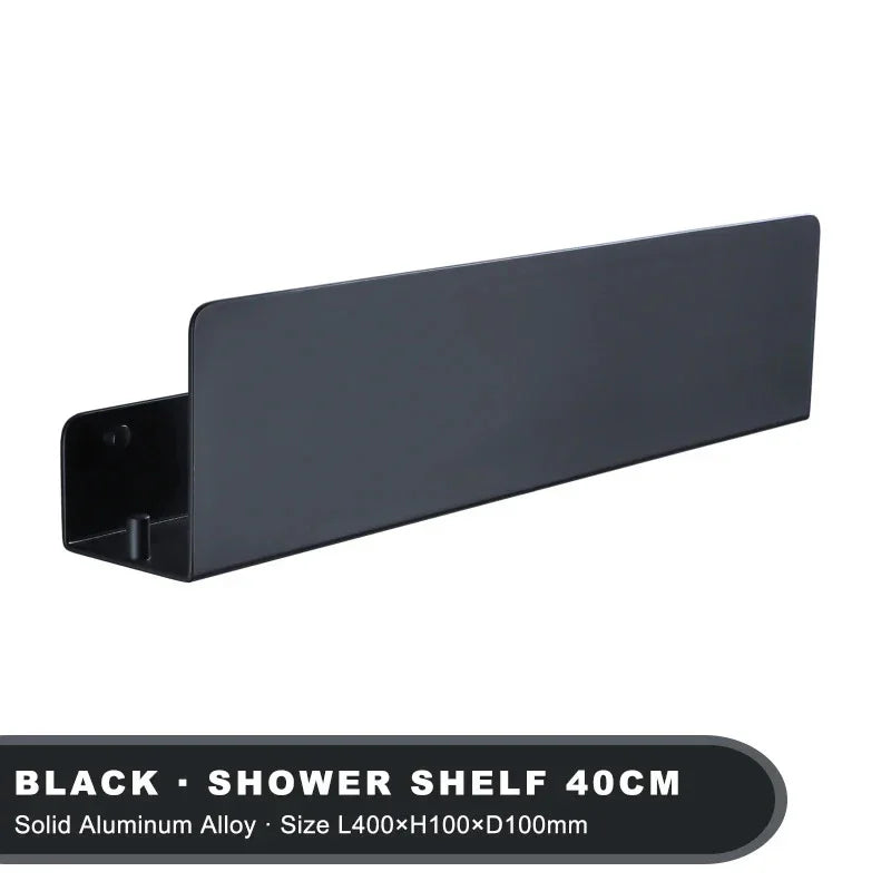 Aluminium Wandplank Badkamer - Moderne Organizer met Schroefbevestiging