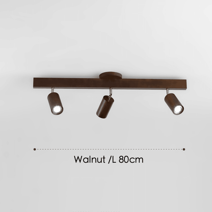 Houten Plafondlamp Verstelbaar met Warm Licht en Minimalistisch Design