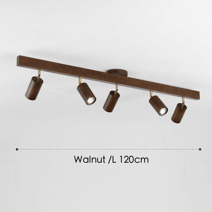 Houten Plafondlamp Verstelbaar met Warm Licht en Minimalistisch Design