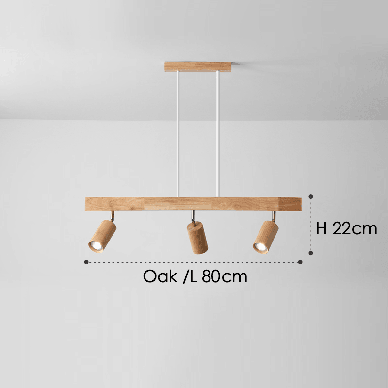 Houten Plafondlamp Verstelbaar met Warm Licht en Minimalistisch Design