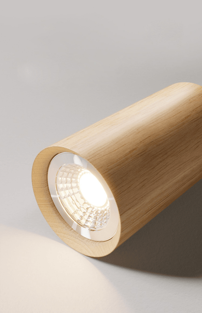 Houten Plafondlamp Verstelbaar met Warm Licht en Minimalistisch Design