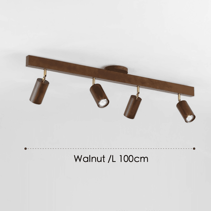 Houten Plafondlamp Verstelbaar met Warm Licht en Minimalistisch Design
