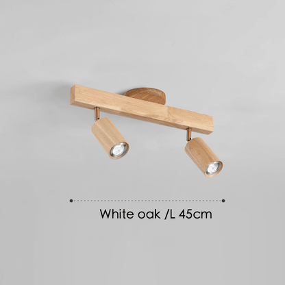 Houten Plafondlamp Verstelbaar met Warm Licht en Minimalistisch Design