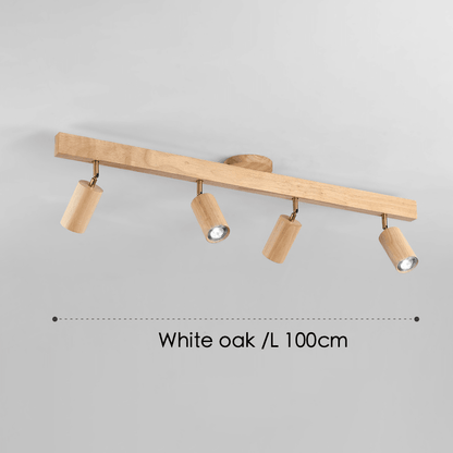 Houten Plafondlamp Verstelbaar met Warm Licht en Minimalistisch Design