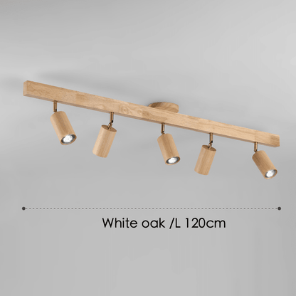 Houten Plafondlamp Verstelbaar met Warm Licht en Minimalistisch Design
