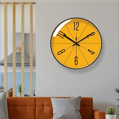 TijdLijn Wandklok – Stille Scandinavische Zwart-Witte Klok met Modern Design