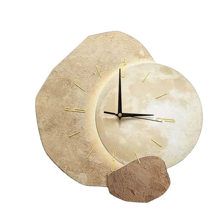 Organische houten wandklok met stille werking - 35 cm