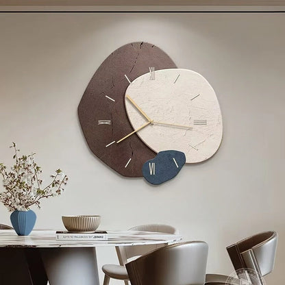 Organische houten wandklok met stille werking - 35 cm